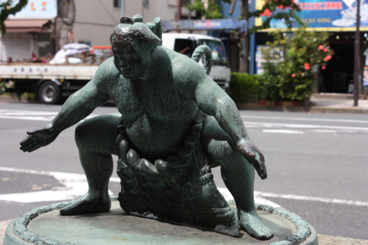 Statue of sumo wrestler, Ryogoku