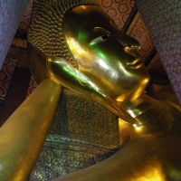 Reclining Buddha & flower motifs chedis at Wat Pho, Amazing Thailand part 6